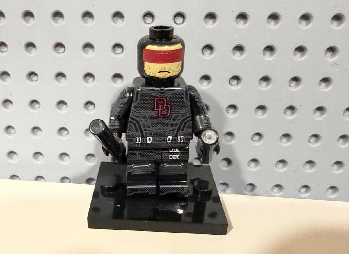 Daredevil Black Suit Marvel Super Heros CUSTOM Minifigure
