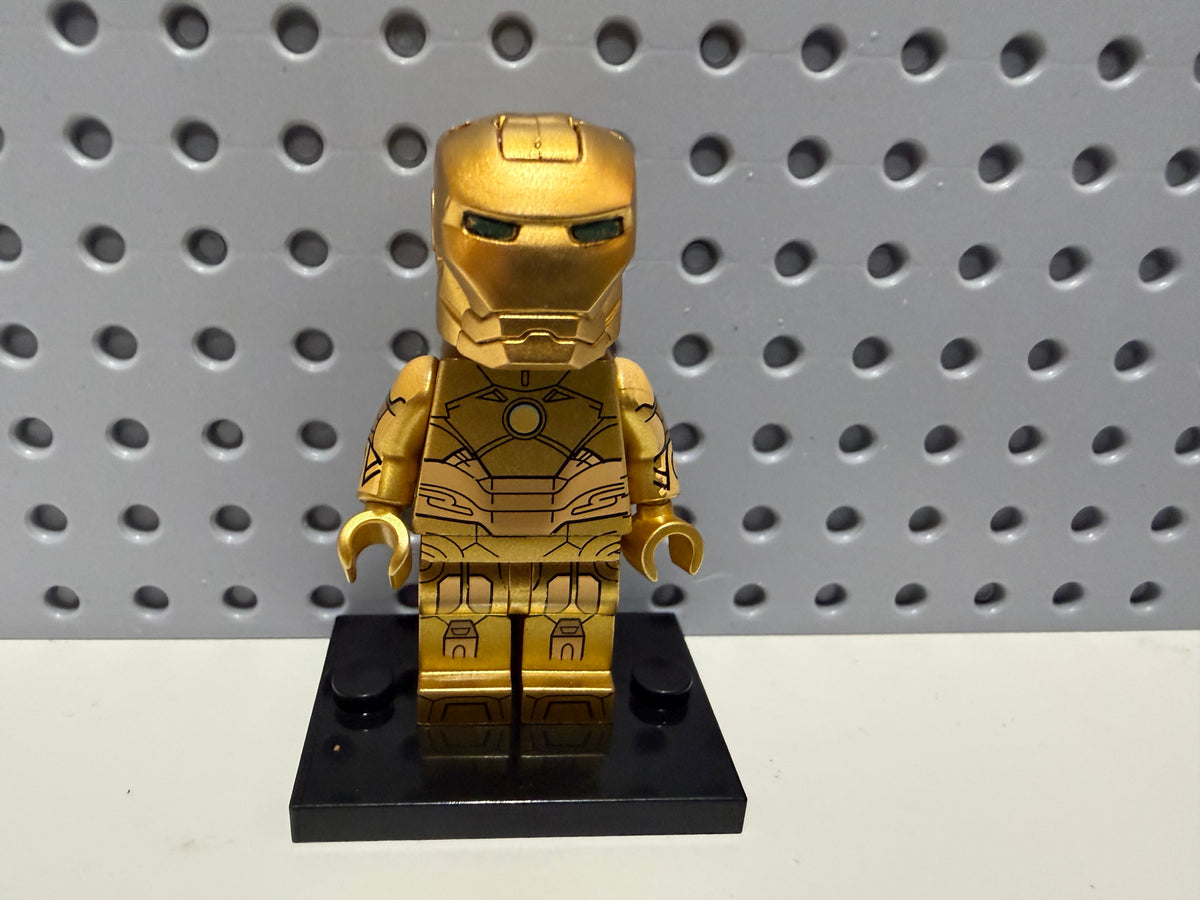 Gold Iron Man Avengers Marvel Super Heros CUSTOM Minifigure